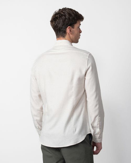 Etiem Camisa sport slim fit en una patita de gallo de algodón-tencel Rebajas online