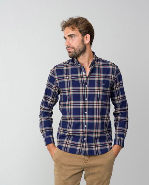 Etiem Camisa sport slim fit en viyela de cuadros Envío gratis