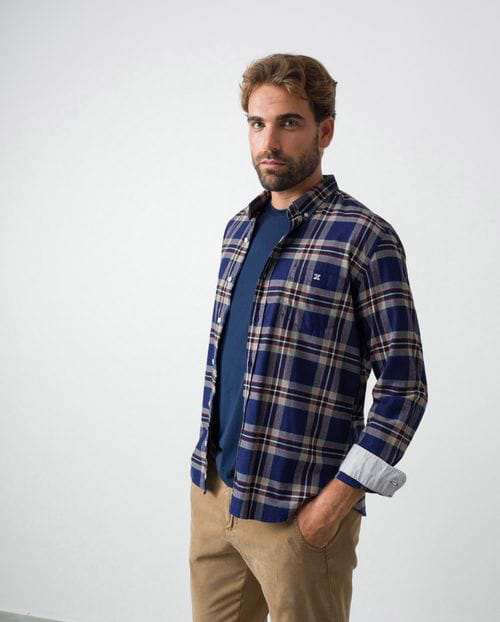 Etiem Camisa sport slim fit en viyela de cuadros Envío gratis