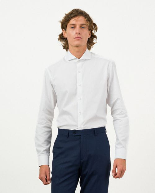 Etiem Camisa de vestir relaxed fit en microestructura de algodón mezcla Últimos 3 días