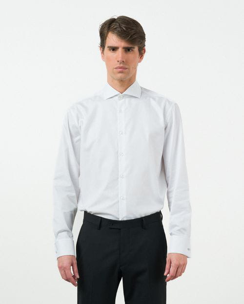 Etiem Camisa de vestir relaxed fit en microestructura de algodón mezcla COMPRAR AHORA