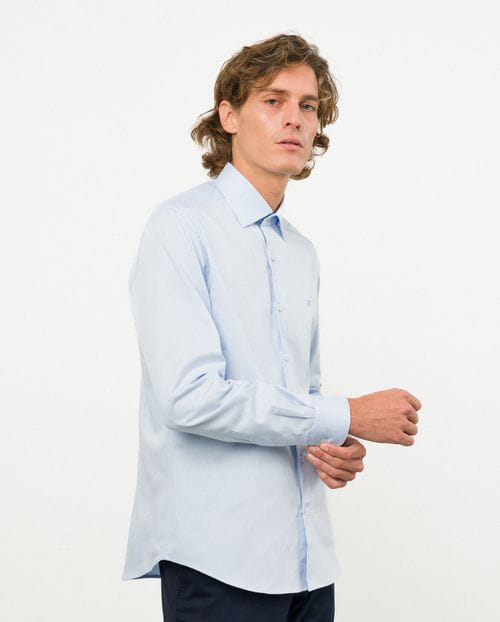 Etiem Camisa de vestir regular fit en microdibujo de algodón ÚLTIMAS EDICIONES