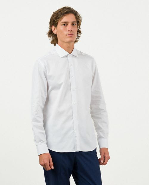 Etiem Camisa de vestir slim fit en microdibujo de algodón Últimos 2 días