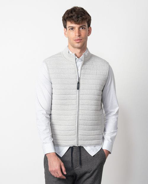 Etiem Chaleco acolchado con cremallera en punto tricot de lana mezcla Oferta especial de fábrica