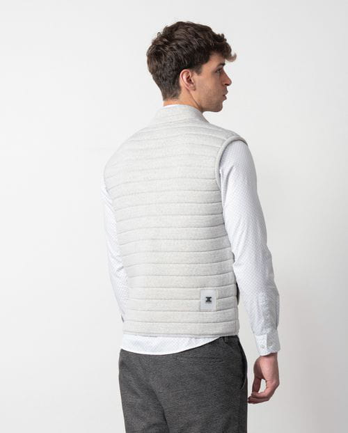 Etiem Chaleco acolchado con cremallera en punto tricot de lana mezcla Oferta especial de fábrica