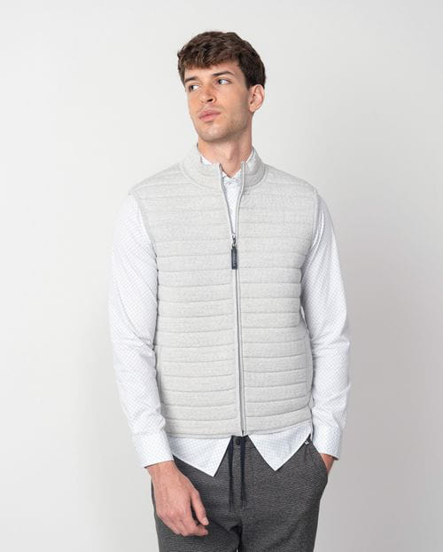 Etiem Chaleco acolchado con cremallera en punto tricot de lana mezcla Oferta especial de fábrica