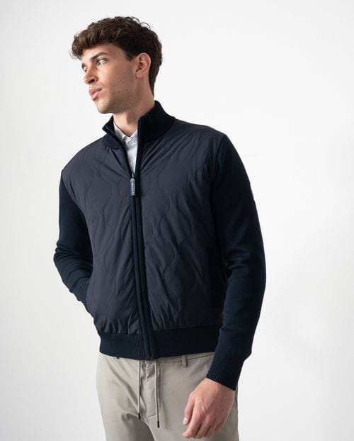 Etiem Chaqueta-cazadora combinada de punto y tejido técnico acolchado