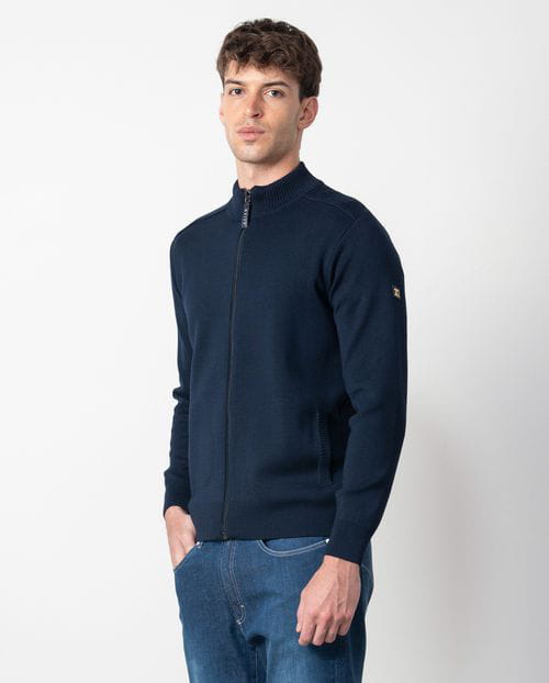 Etiem Chaqueta-cazadora en punto cerrojillo con cremallera y cuello alto Descuentos del mes