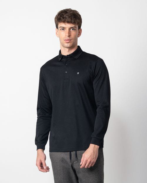Etiem Polo cuello camisero de botones en punto liso mercerizado Descuento por venta flash