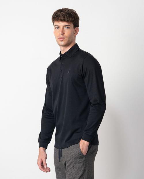 Etiem Polo cuello camisero de botones en punto liso mercerizado Descuento por venta flash