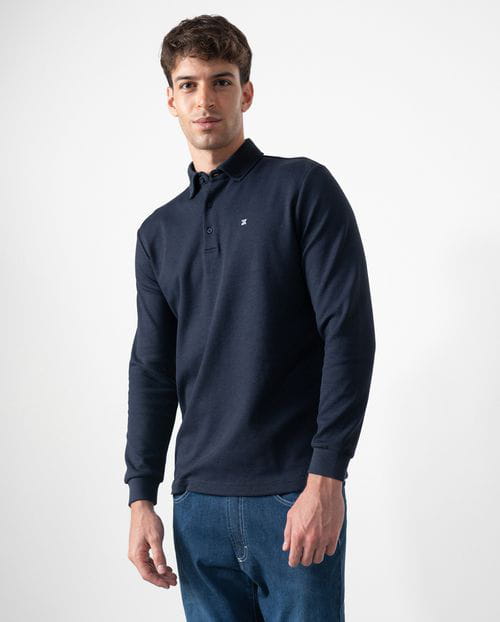 Etiem Polo camisero de botones en punto de estructura Ofertas de temporada