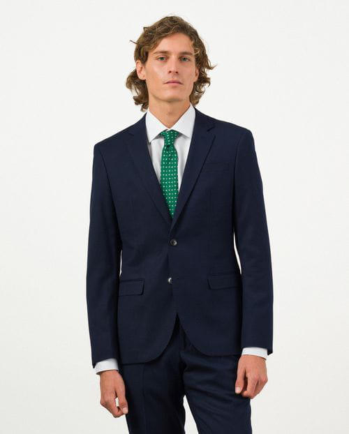 Etiem Traje extra-slim fit de tejido liso elástico Grandes ahorros