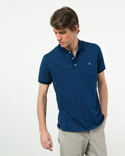 Etiem Polo de manga corta con estampadito geométrico Outlet