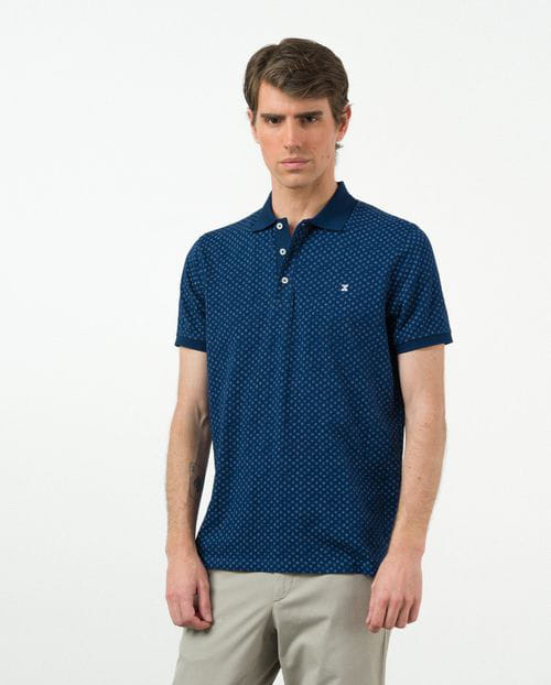 Etiem Polo de manga corta con estampadito geométrico Outlet