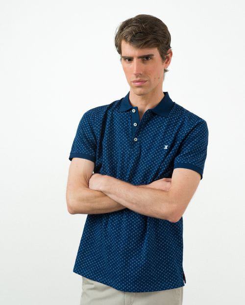 Etiem Polo de manga corta con estampadito geométrico Outlet