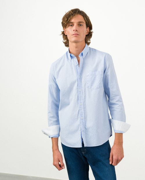 Etiem Camisa sport regular fit en fioxford de algodón Gran oferta