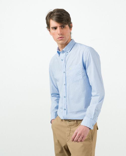 Etiem Camisa sport regular fit en microdibujo de algodón Rebajas baratas