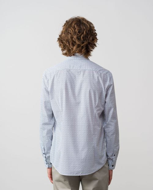 Etiem Camisa sport slim fit en algodón con estampado de florecitas Los más vendidos