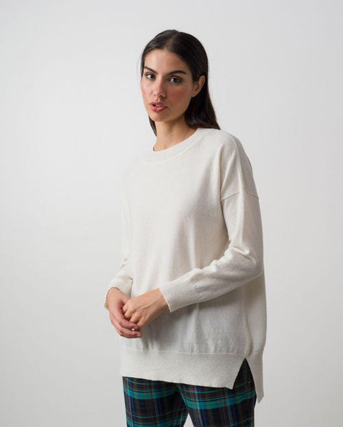 Etiem Jersey amplio de lana con manga caída y cuello caja Envío gratis