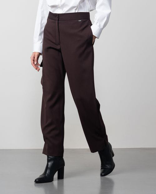 Etiem Pantalón cargo en sarga afranelada lavable Envío internacional gratuito