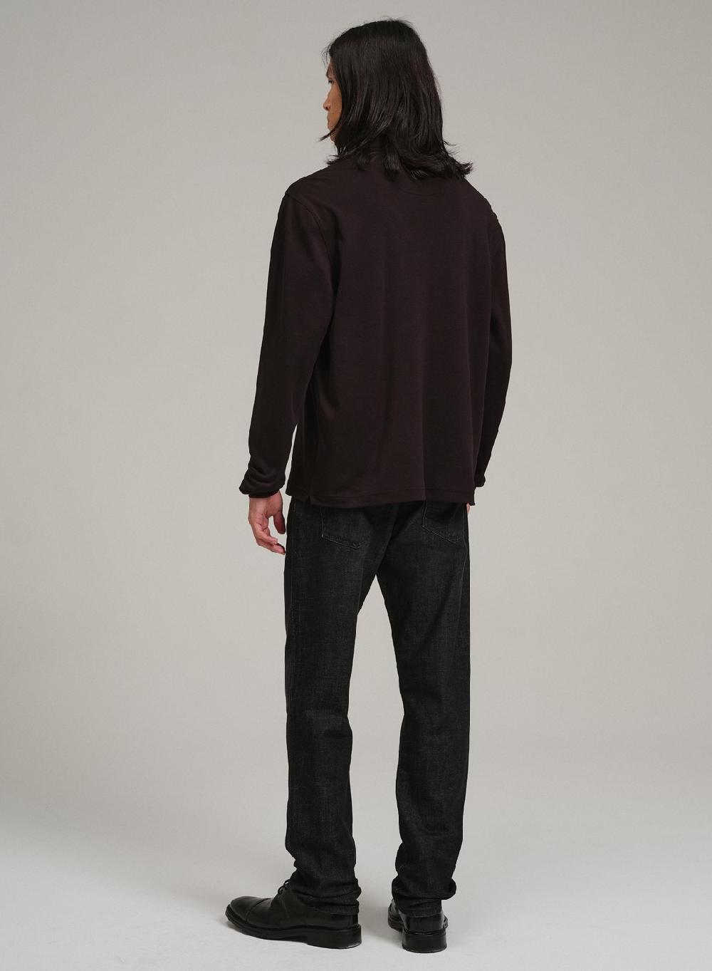 Etiqueta negra Remera media polera cierre liquid cotton Grandes descuentos