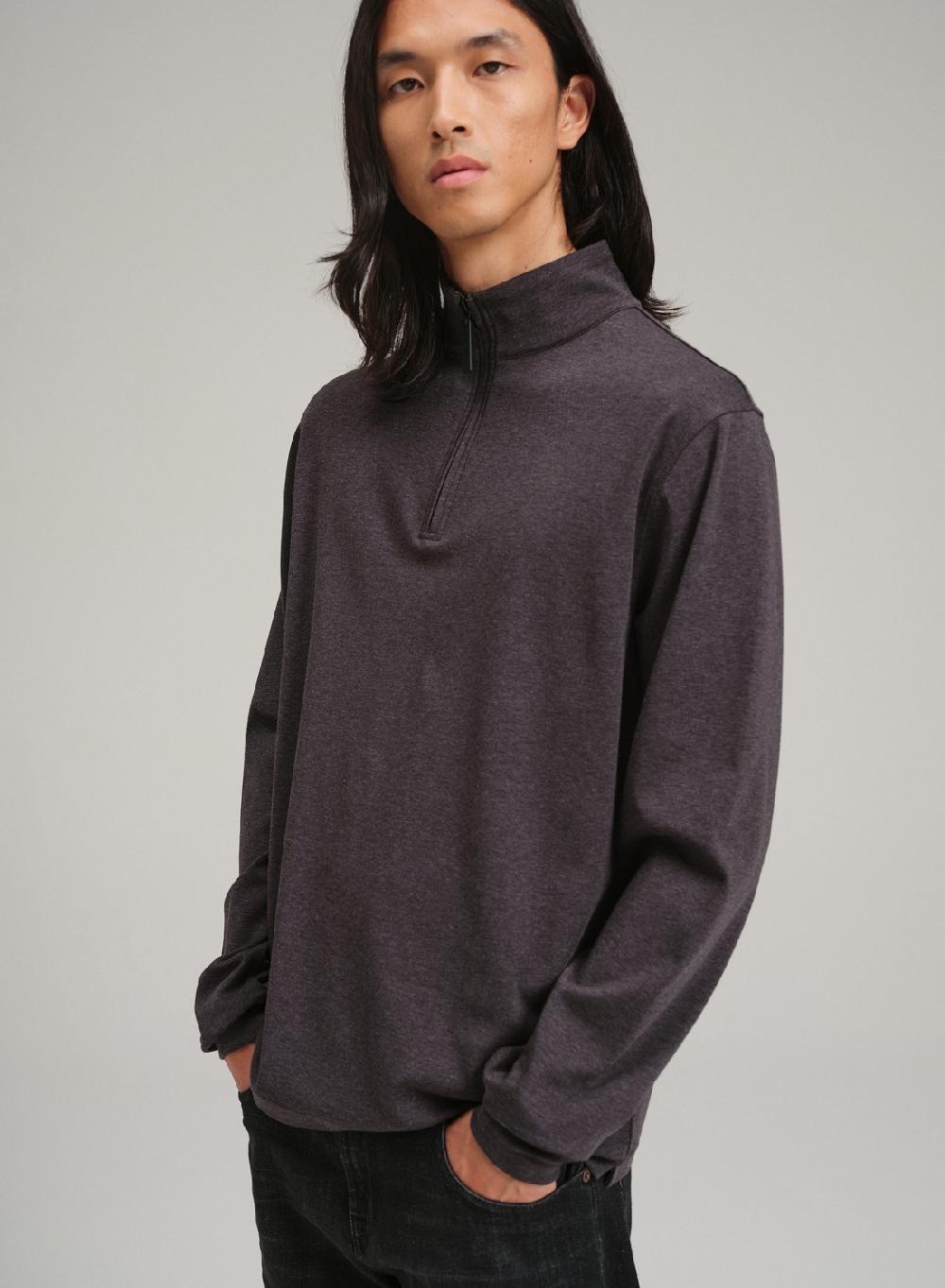 Etiqueta negra Remera media polera cierre liquid cotton Liquidación