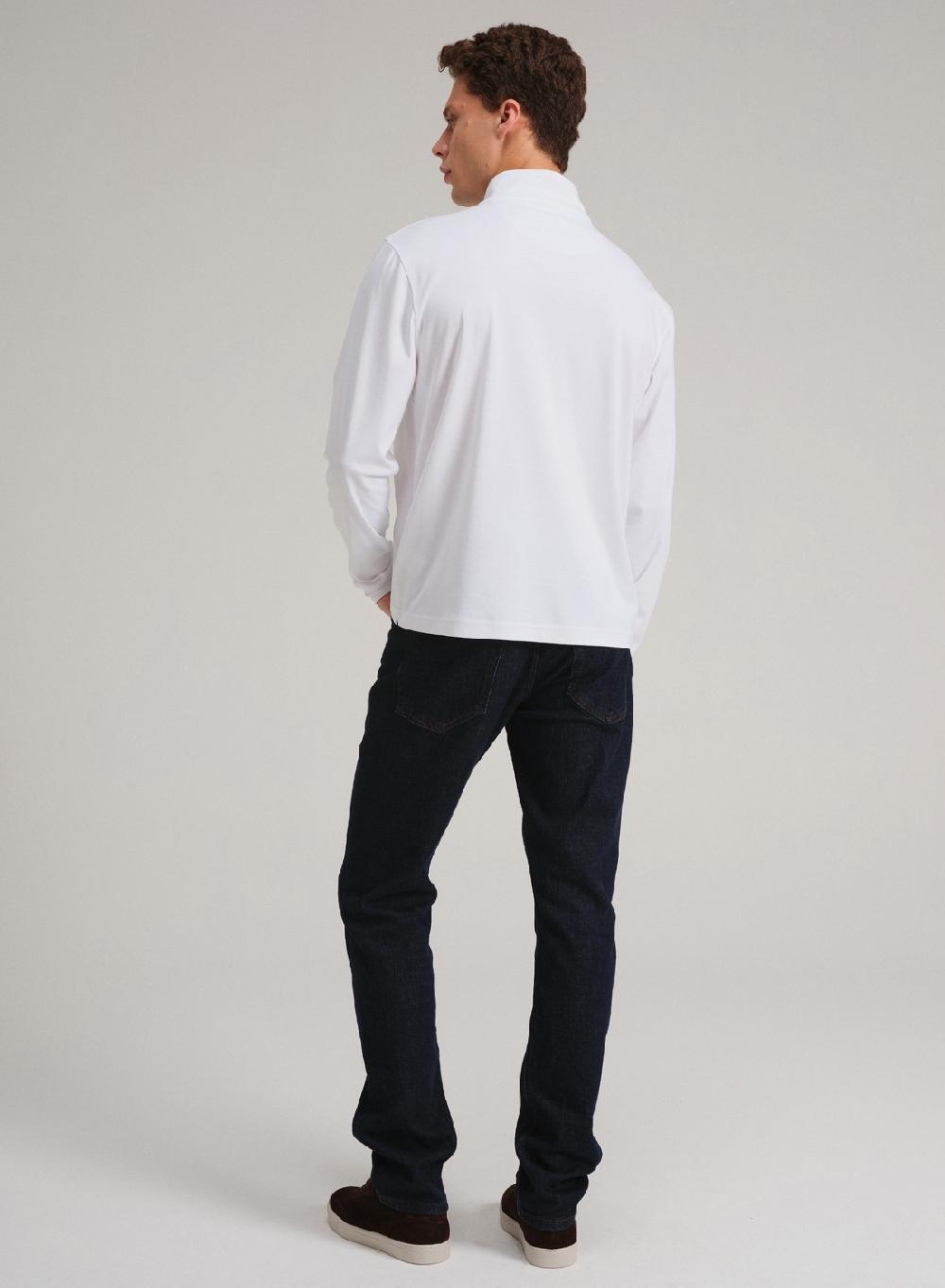 Etiqueta negra Remera media polera cierre liquid cotton Tienda de fábrica