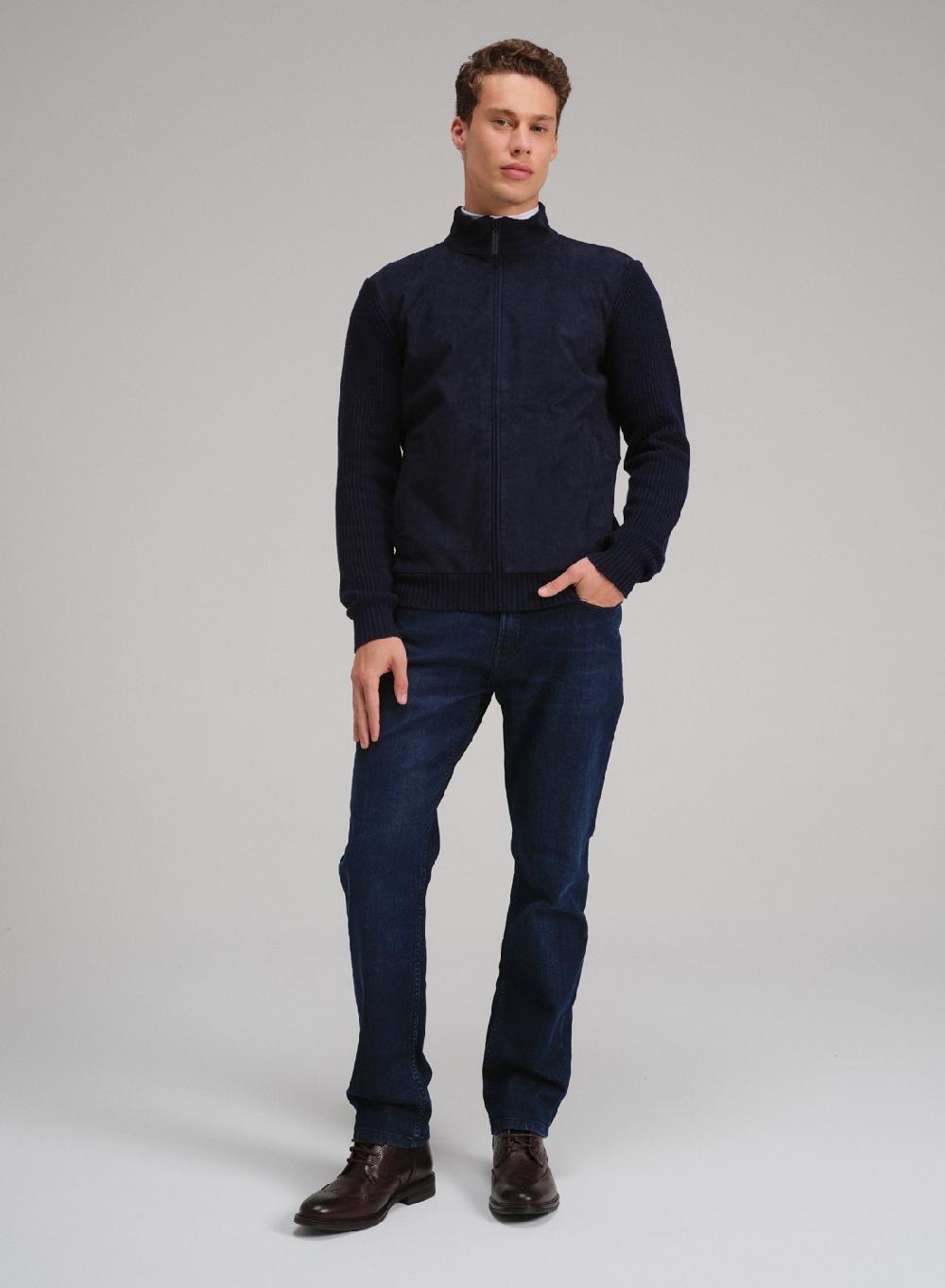 Etiqueta negra Campera con cierre combinada gamuza Oferta exclusiva