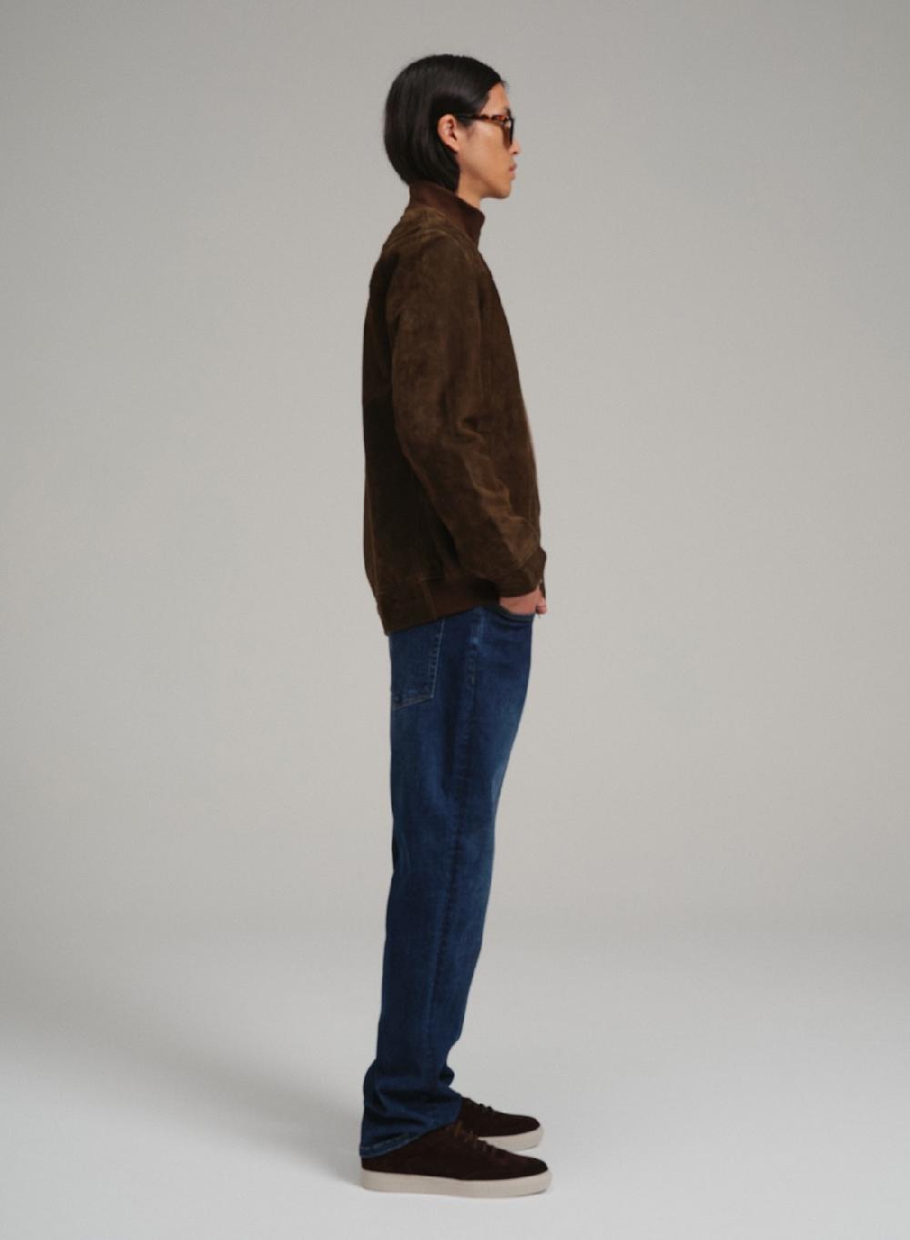 Etiqueta negra Campera bomber gamuza Última moda