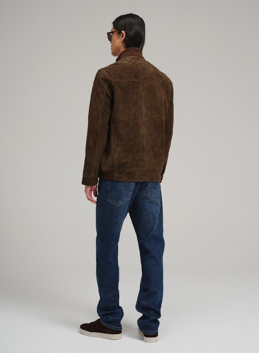 Etiqueta negra Campera bomber gamuza Última moda