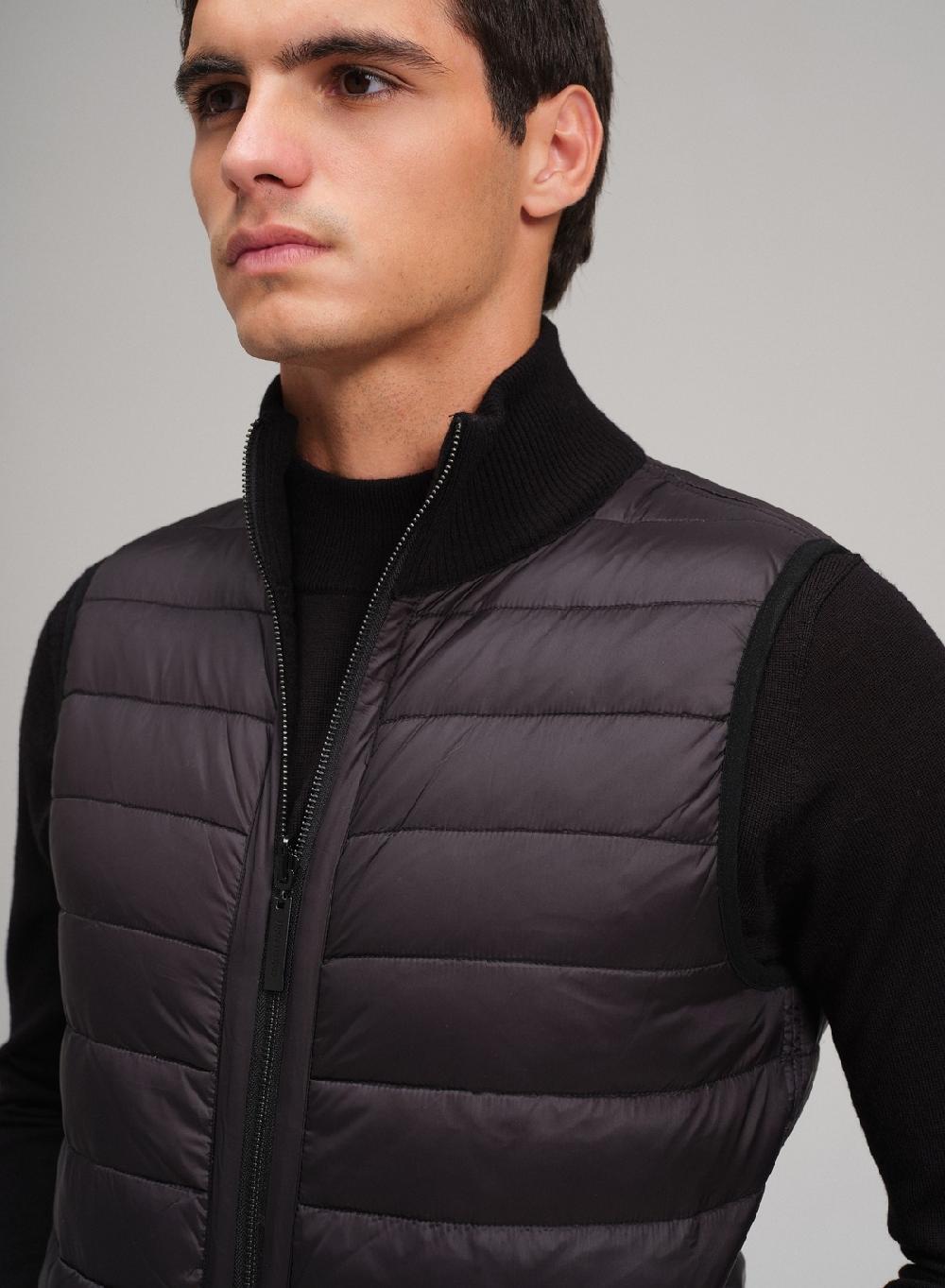 Etiqueta negra Chaleco reversible merino Rebajas de fin de temporada
