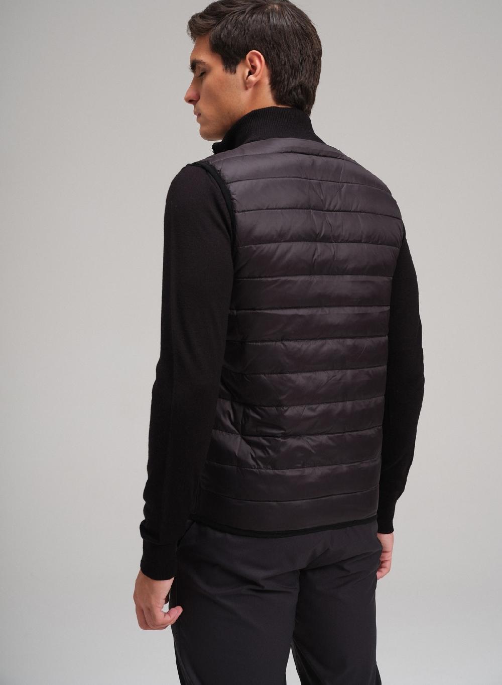 Etiqueta negra Chaleco reversible merino Rebajas de fin de temporada