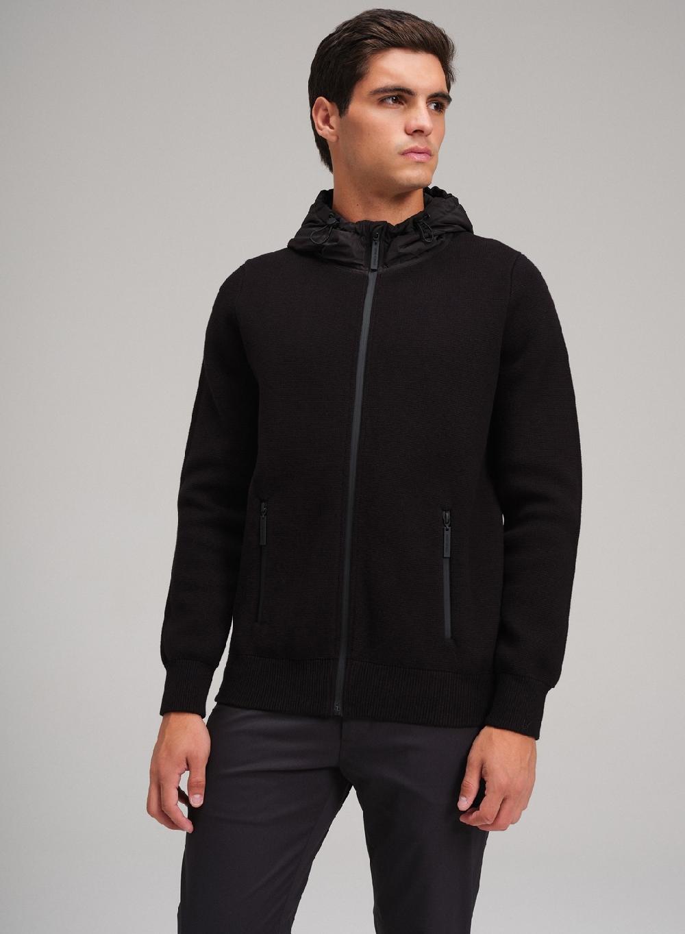 Etiqueta negra Campera capucha cierres engomados nylon En línea