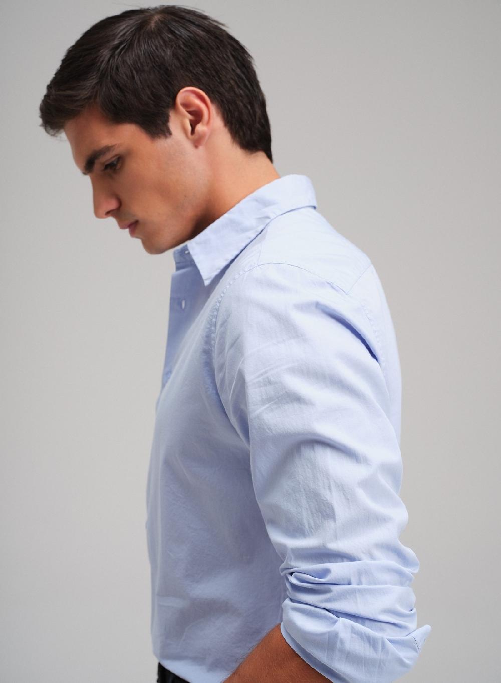 Etiqueta negra Camisa basica poplin pima Ventas relámpago