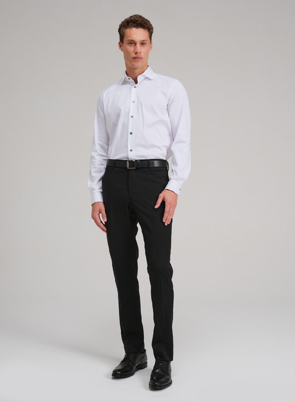 Etiqueta negra Camisa raso slim fit made in Italy Envío gratis