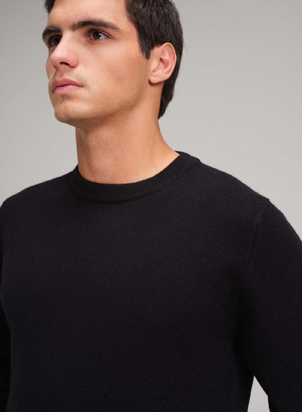 Etiqueta negra Sweater cuello U vivo lana cashmere Últimos 2 días