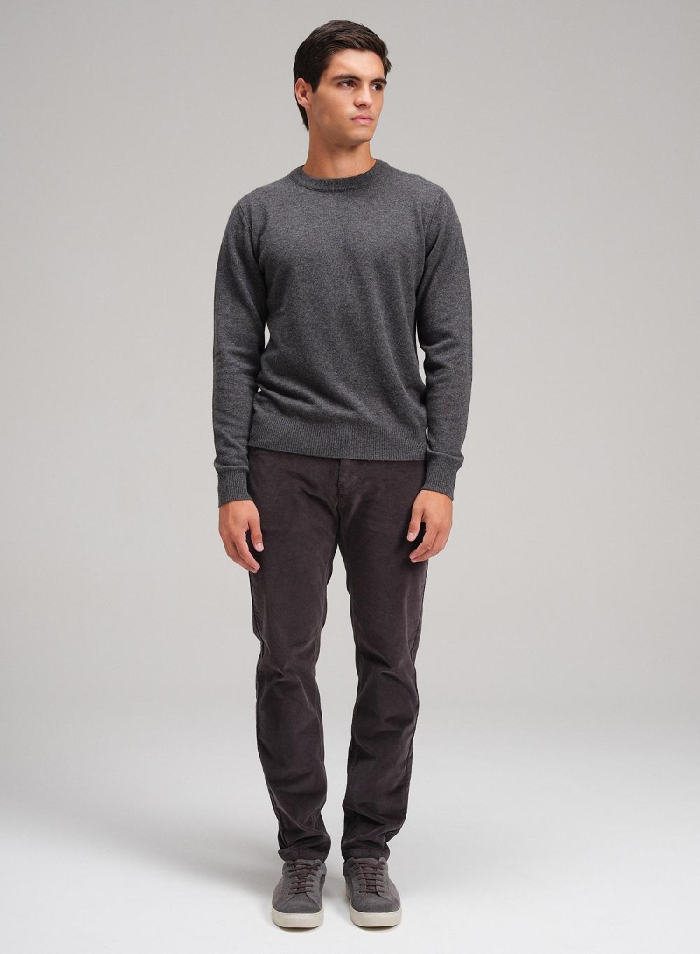 Etiqueta negra Sweater cuello U vivo lana cashmere Último día