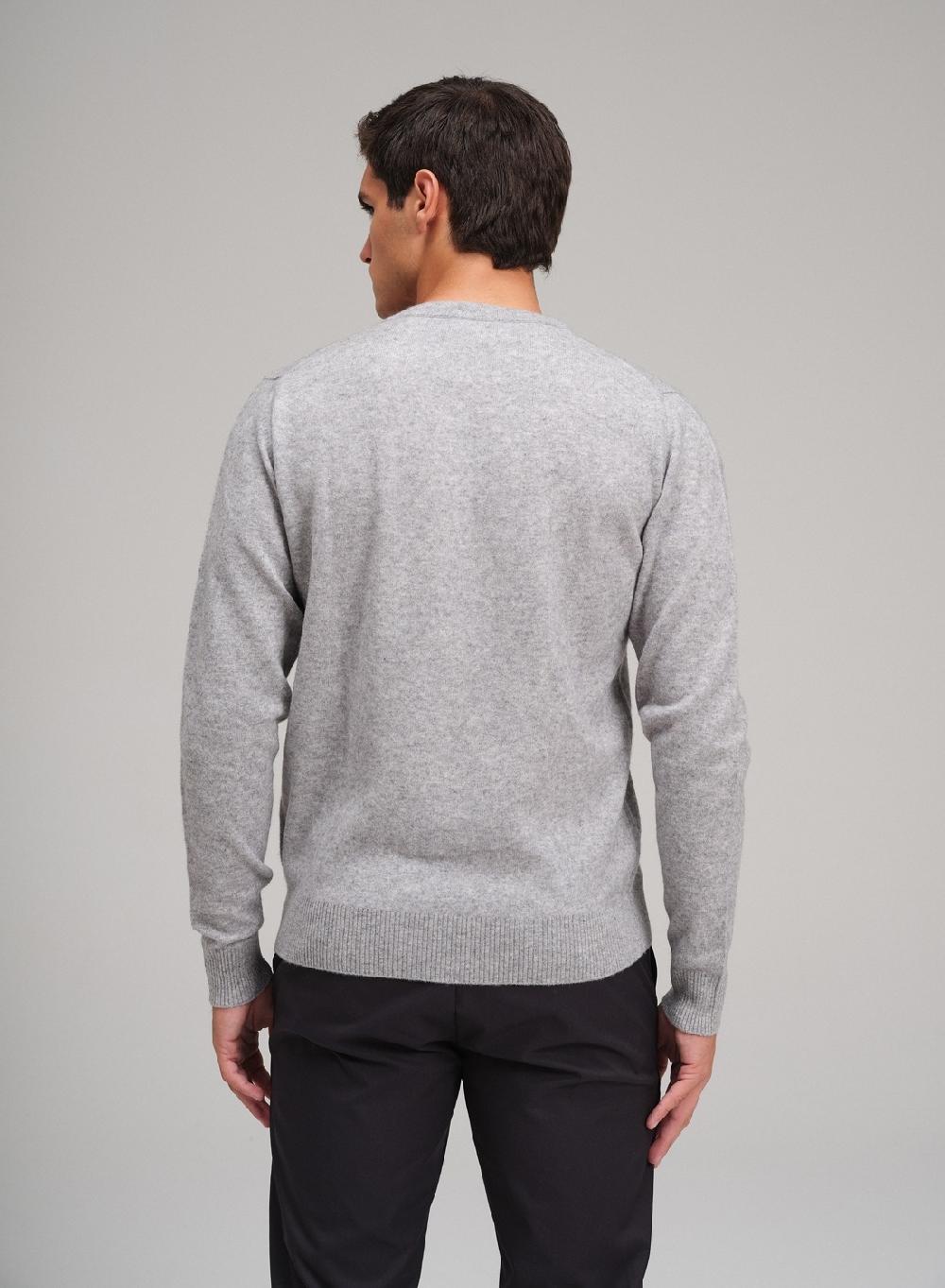 Etiqueta negra Sweater cuello U vivo lana cashmere Precio de fábrica
