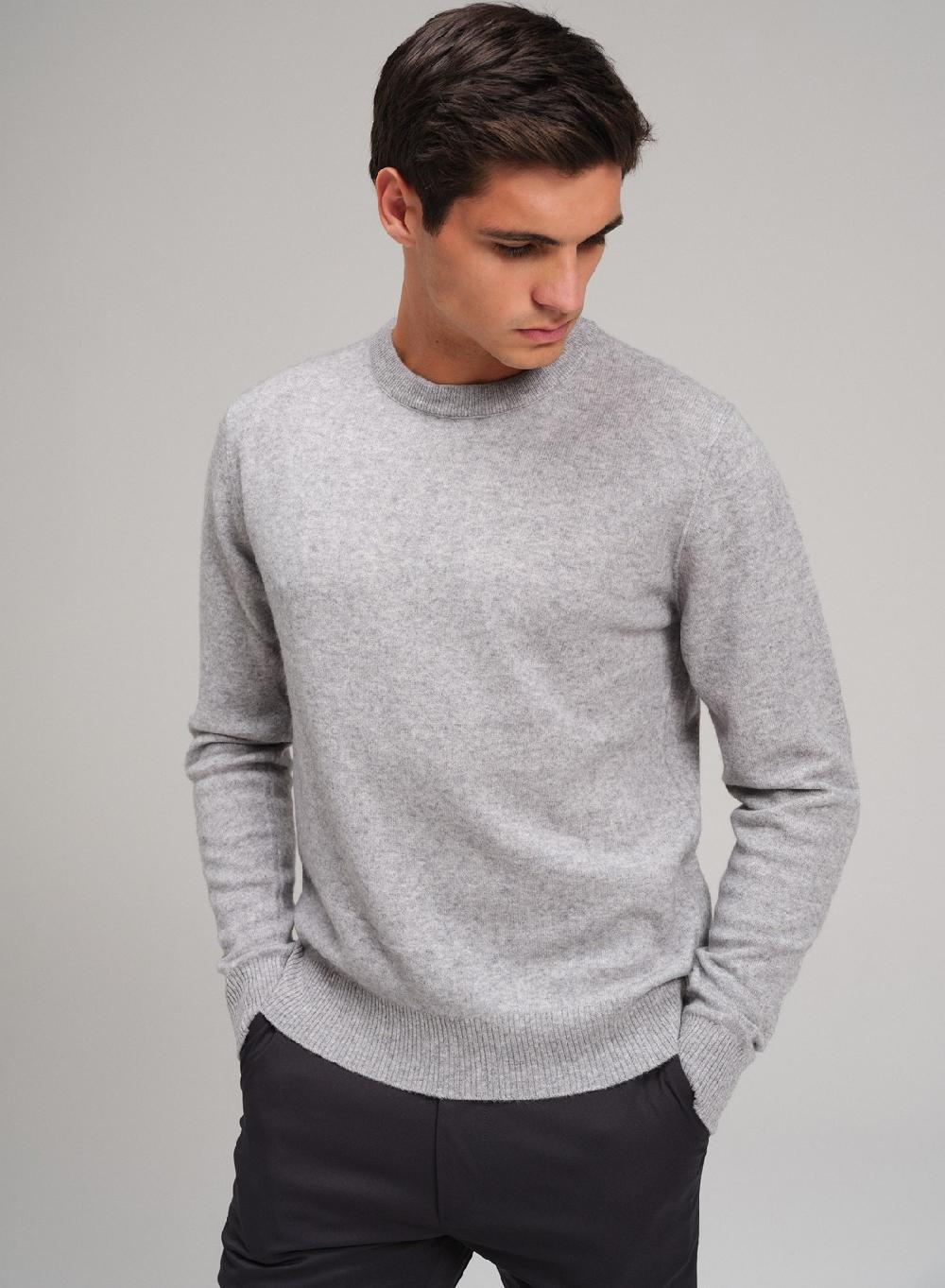 Etiqueta negra Sweater cuello U vivo lana cashmere Precio de fábrica