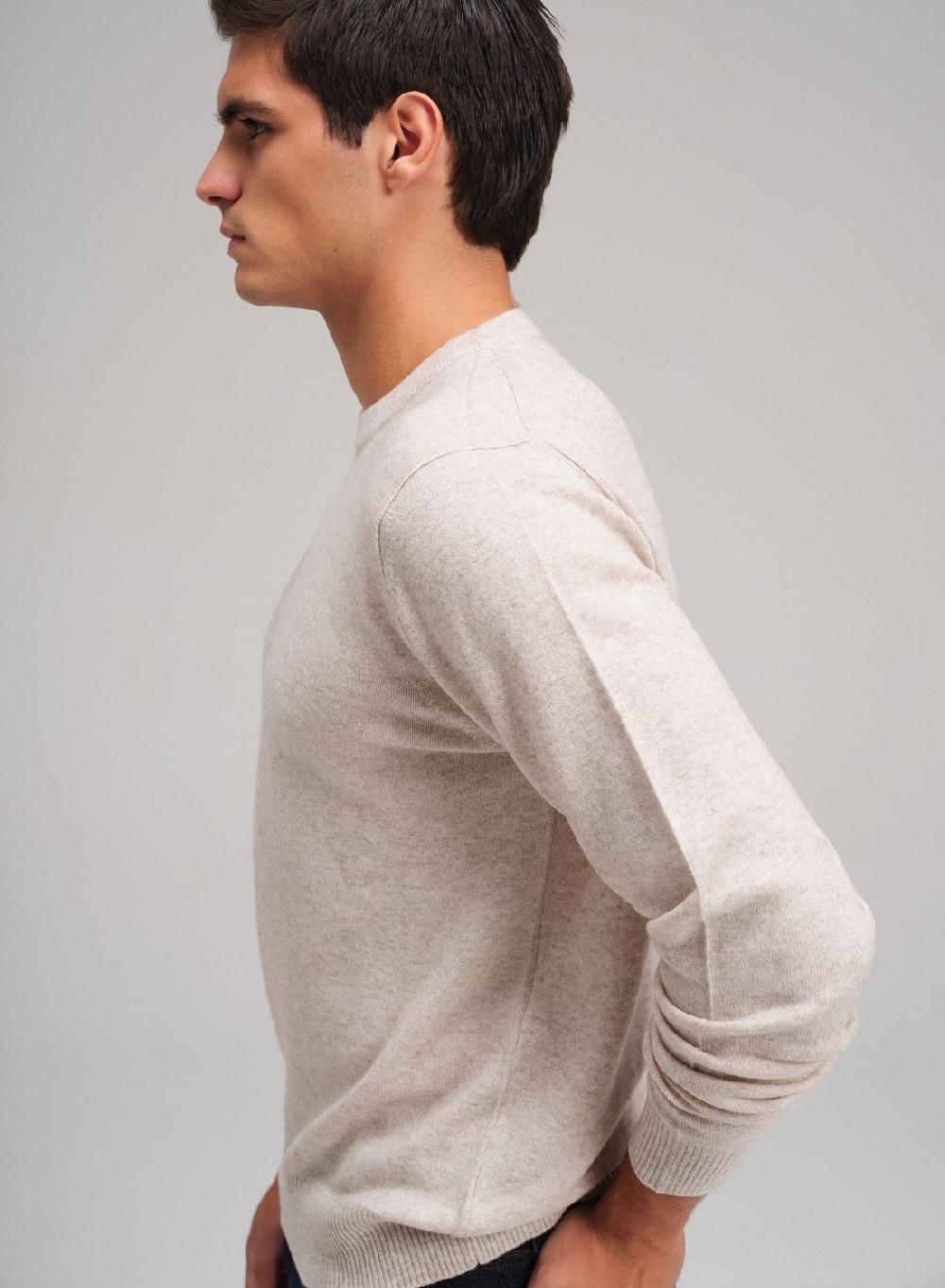 Etiqueta negra Sweater cuello U vivo lana cashmere Promoción por tiempo limitado