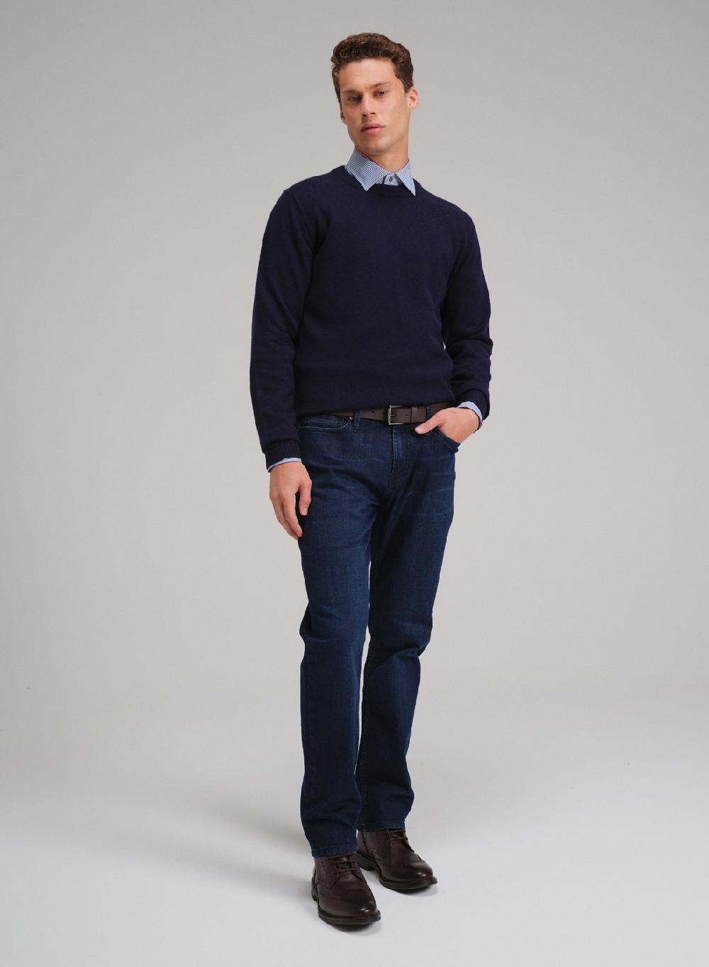 Etiqueta negra Sweater cuello U vivo lana cashmere Solo hoy