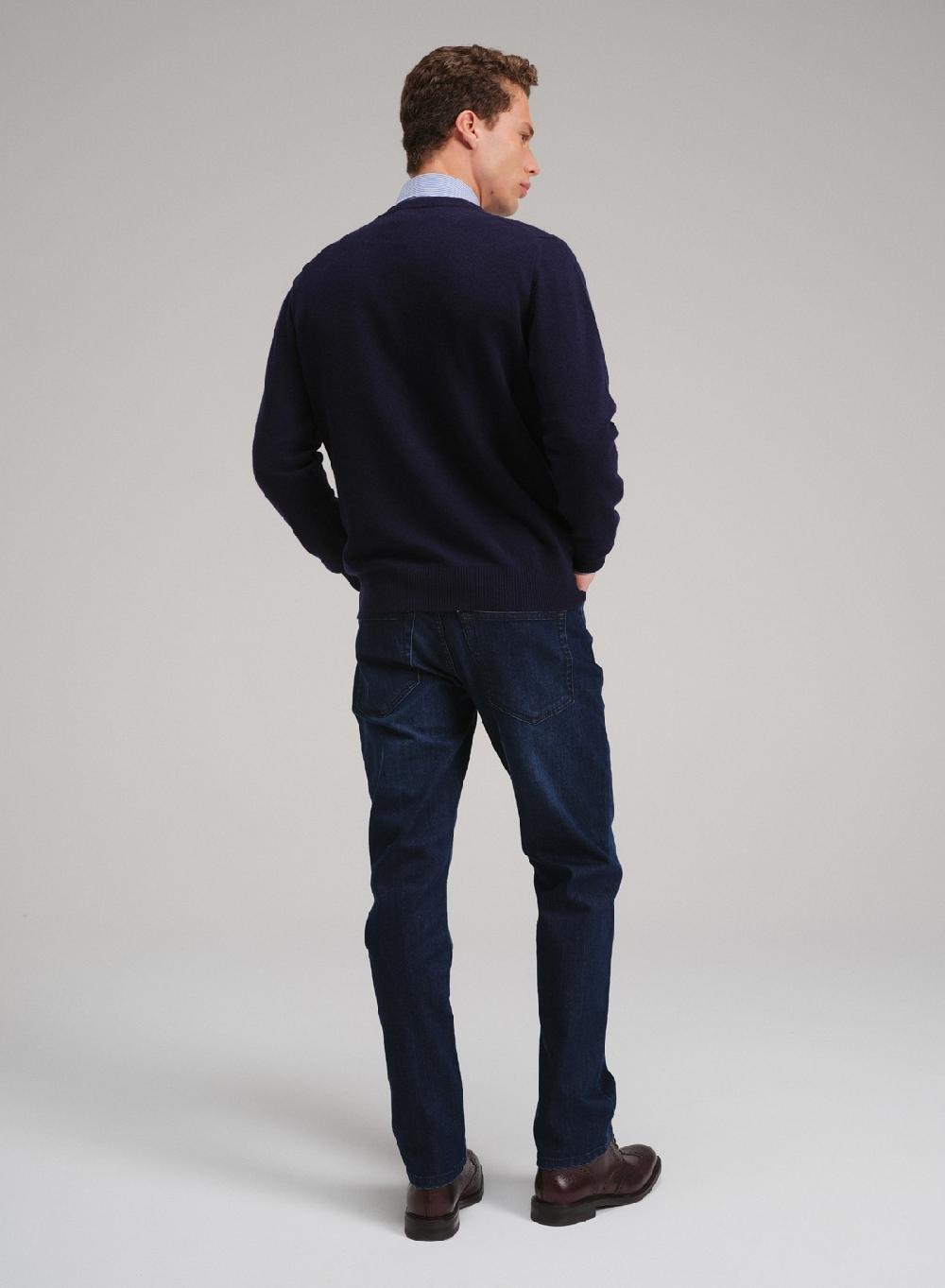 Etiqueta negra Sweater cuello U vivo lana cashmere Solo hoy