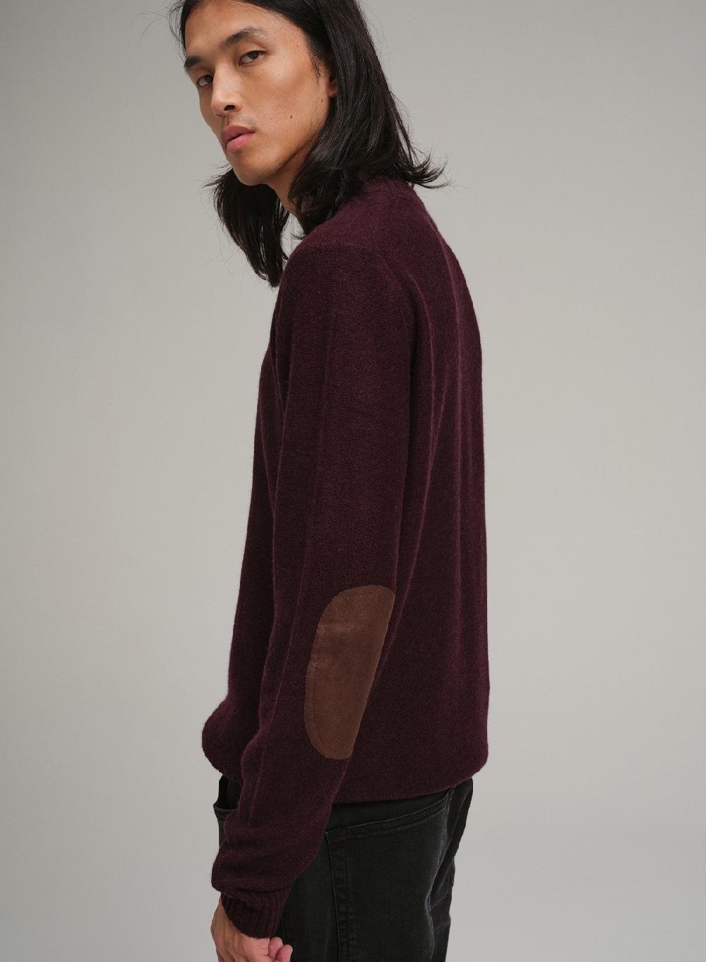 Etiqueta negra PREVENTA - Sweater cuello U coderas lana basico Superdescuento