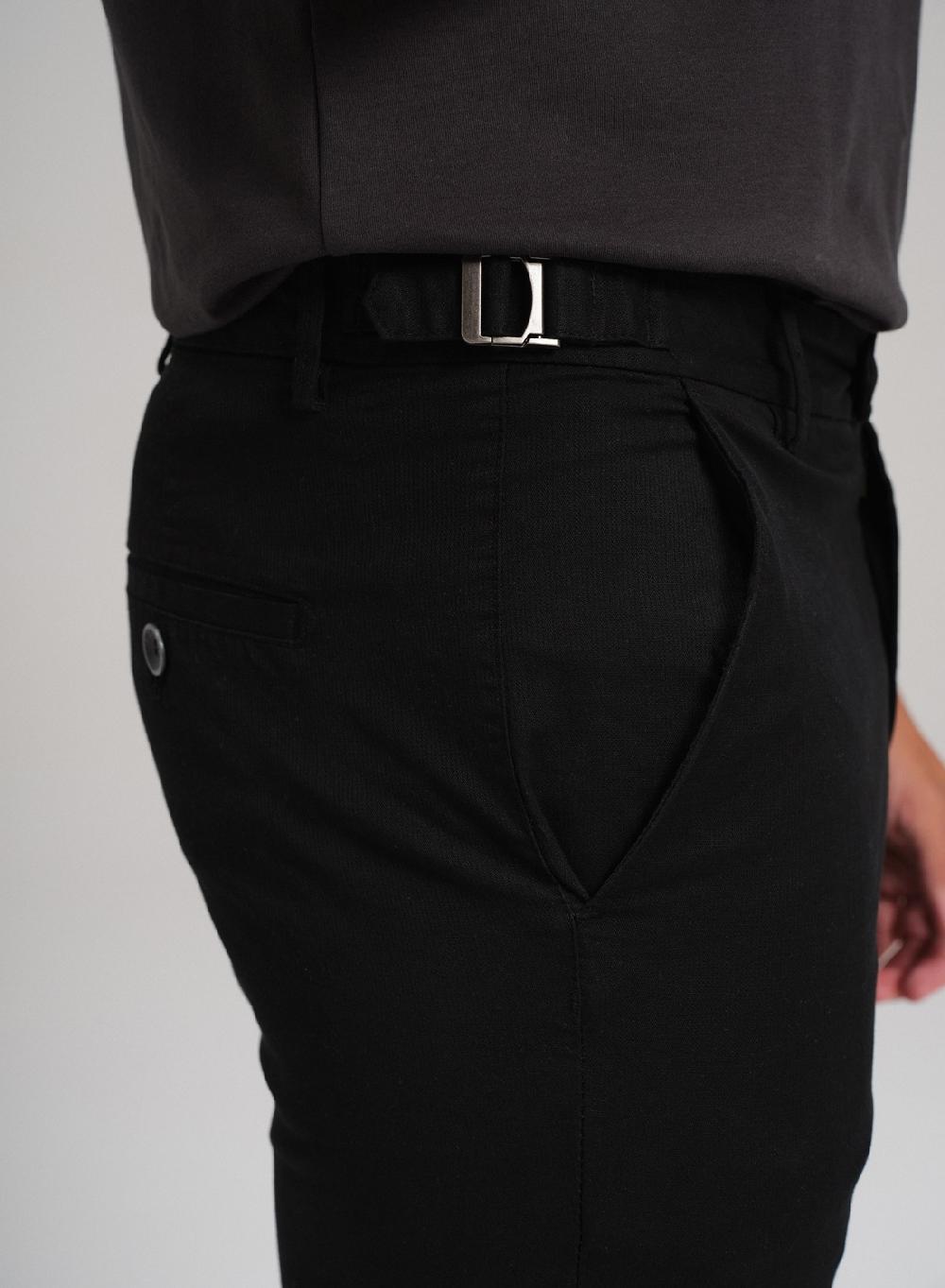 Etiqueta negra Pantalon trabas gabardina lavado Precios de Black Friday