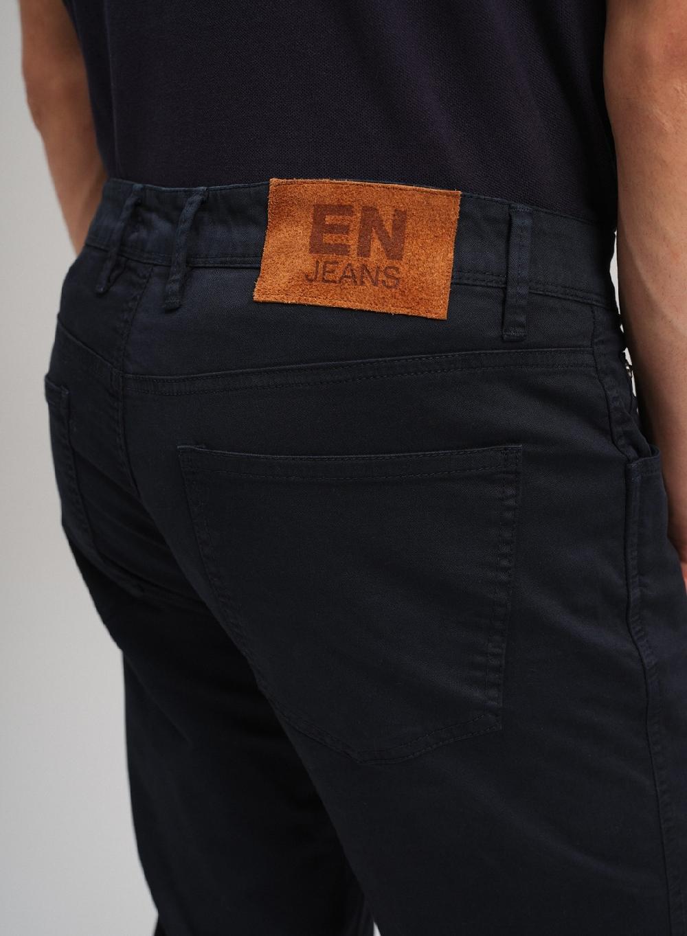 Etiqueta negra Pantalon cinco bolsillos twill garment wash Libre de impuestos