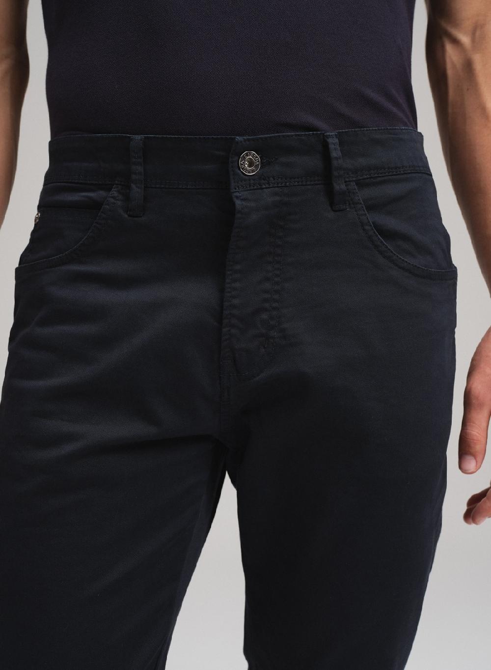 Etiqueta negra Pantalon cinco bolsillos twill garment wash Libre de impuestos