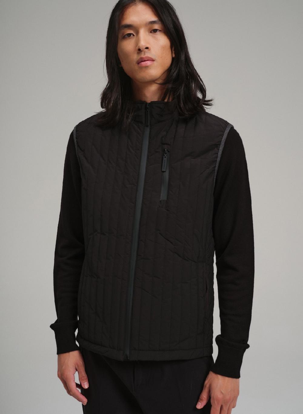Etiqueta negra Chaleco combinado interlock Ofertas especiales