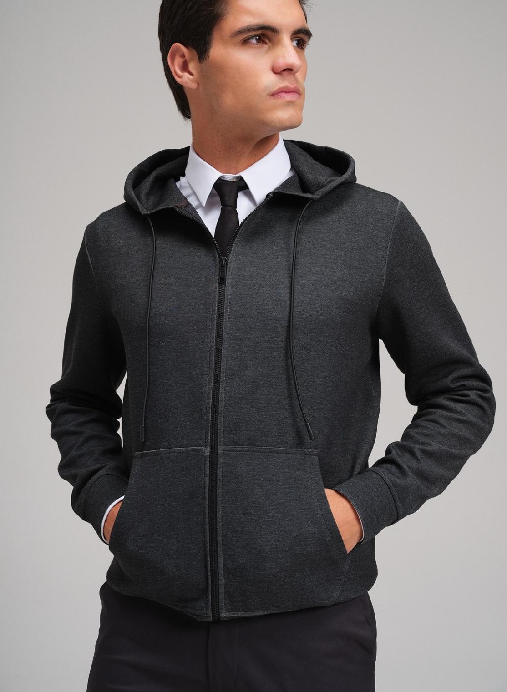Etiqueta negra Campera hoodie scuba oversize Grandes ahorros
