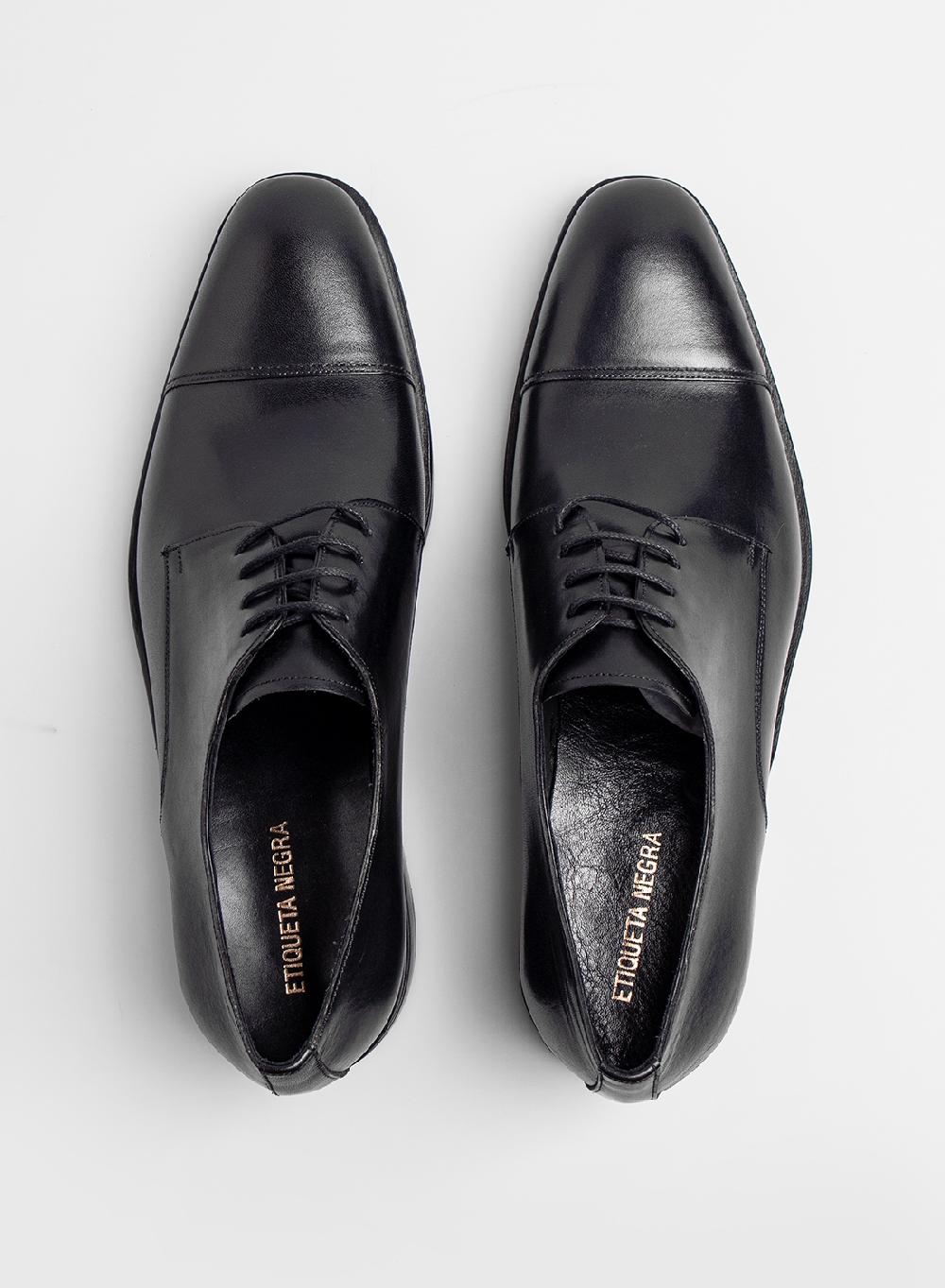 Etiqueta negra acordonado formal puntera Outlet online