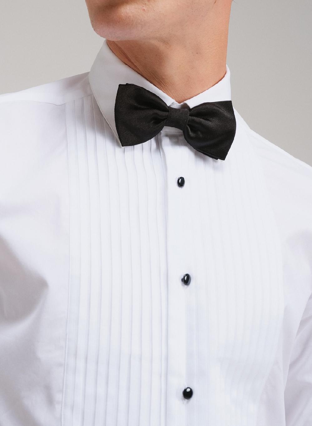 Etiqueta negra Camisa ceremomia made in Italy Venta caliente